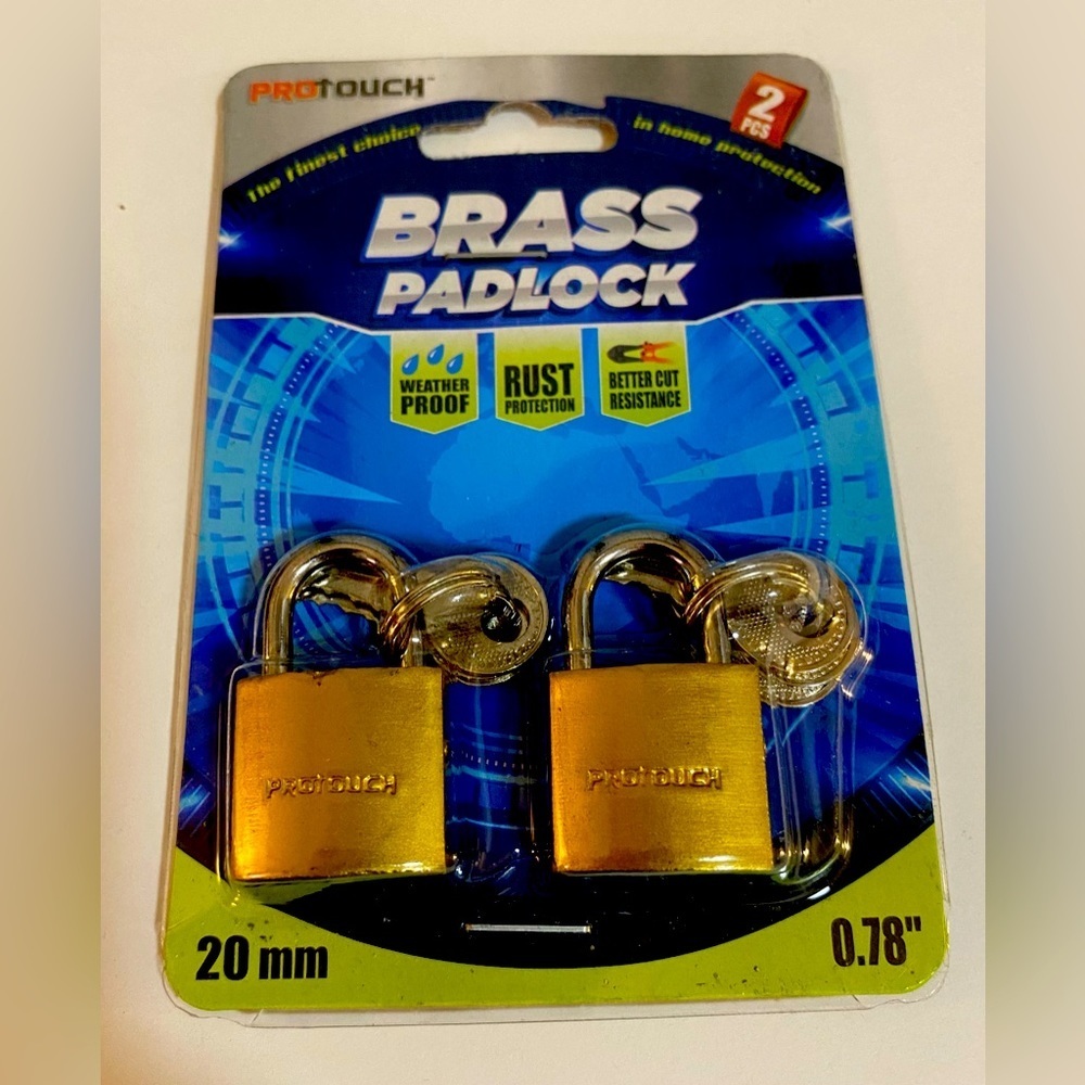 ProTouch Brass Padlock Two Pack NWT
